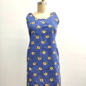Vintage 1990s Cherokee Daisy Overalls Dress
